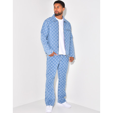 Ensemble veste et pantalon à motifs