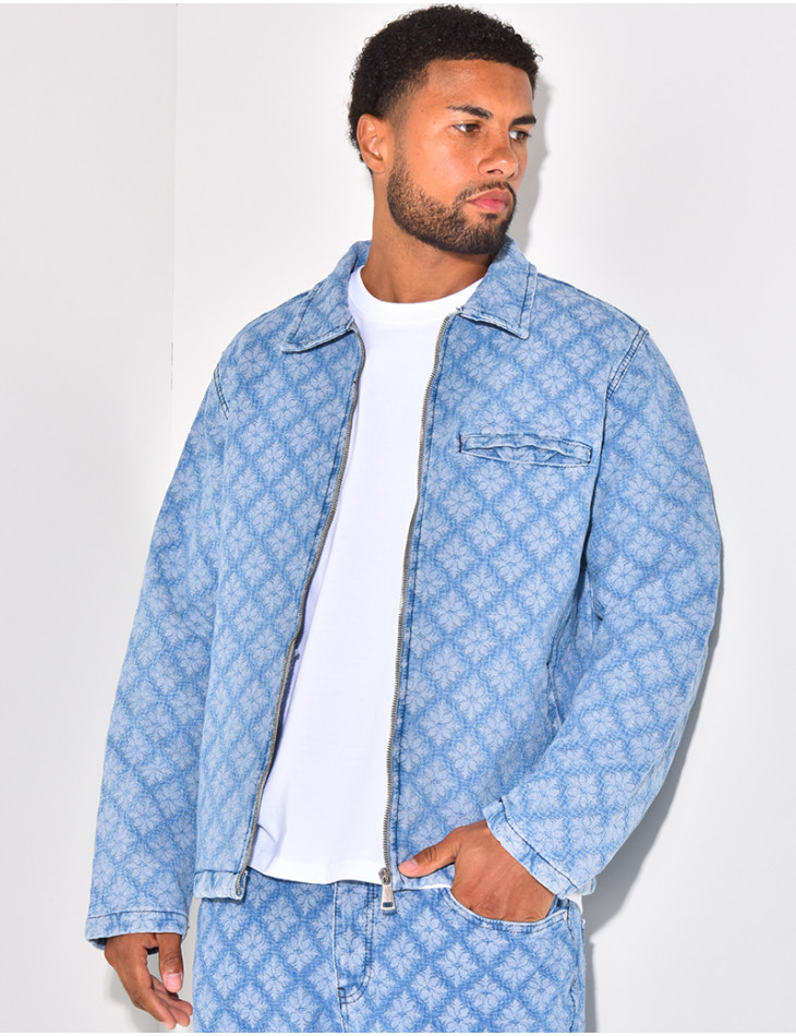 Ensemble veste et pantalon à motifs