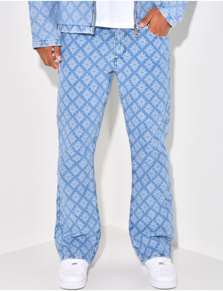 Ensemble veste et pantalon à motifs