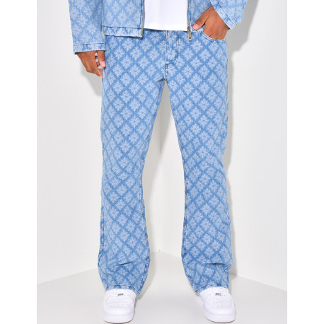 Ensemble veste et pantalon à motifs