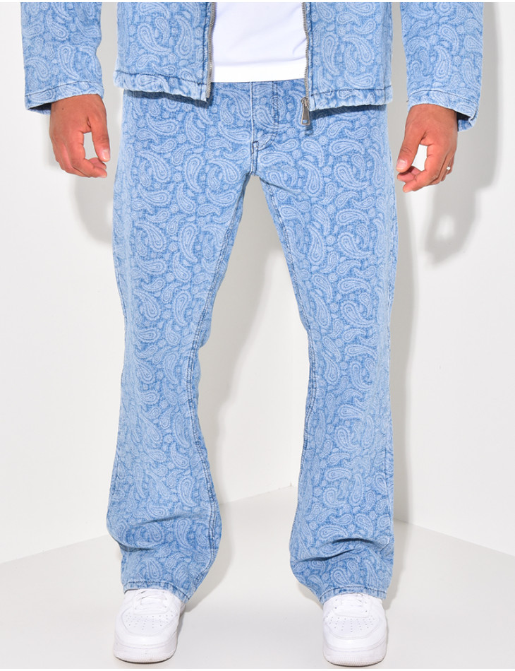 Patterned denim set