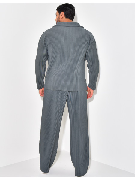Pleated shirt and trouser set