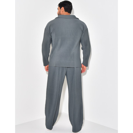 Pleated shirt and trouser set