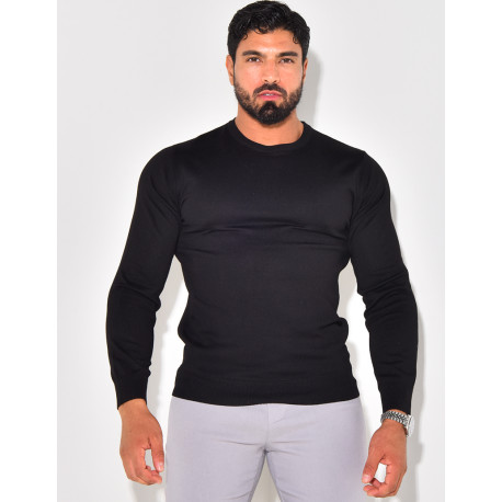 Slim round-neck jumper