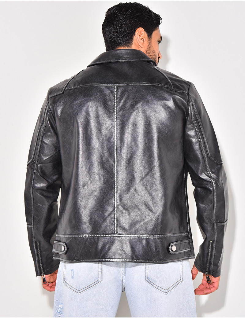 Jacket Veste Similicuir Homme Veste En Similicuir Homme