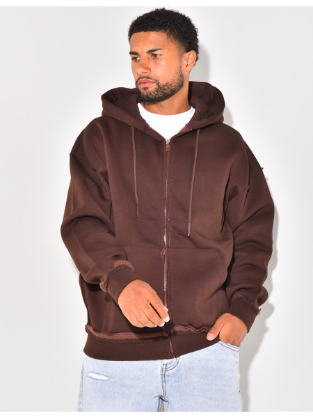 Jacket with ripped seams