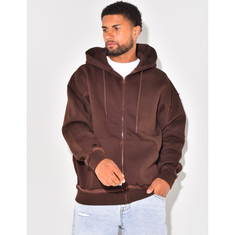 Jacket with ripped seams