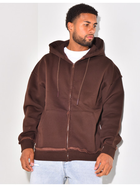 Jacket with ripped seams