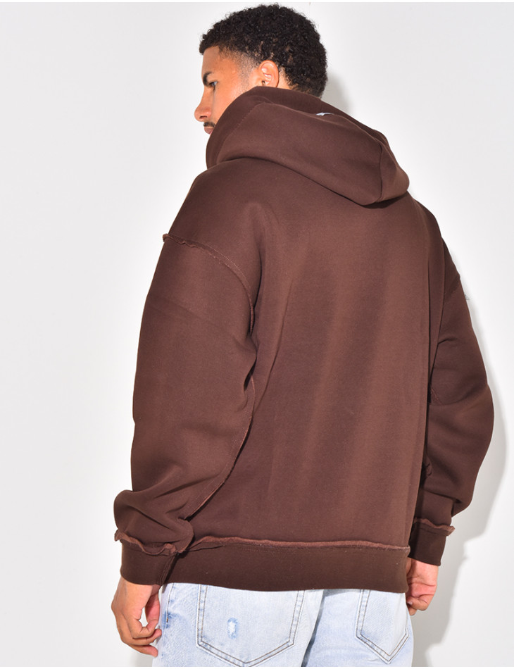 Jacket with ripped seams