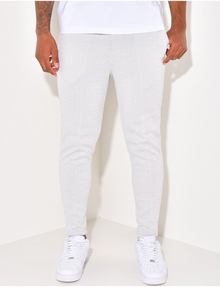 Pantalon à relief