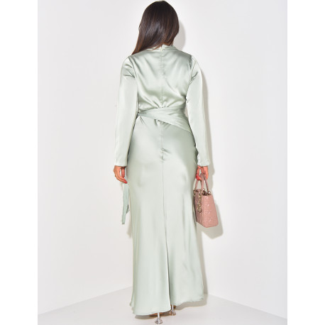 Satinkleid zum Binden