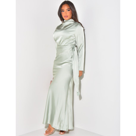 Satinkleid zum Binden