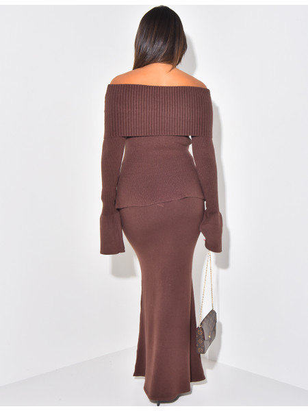 Set aus Wollrock und Pullover