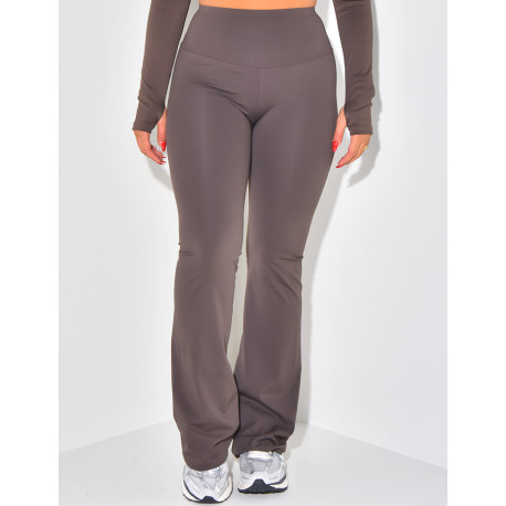 High waist flare sports trousers