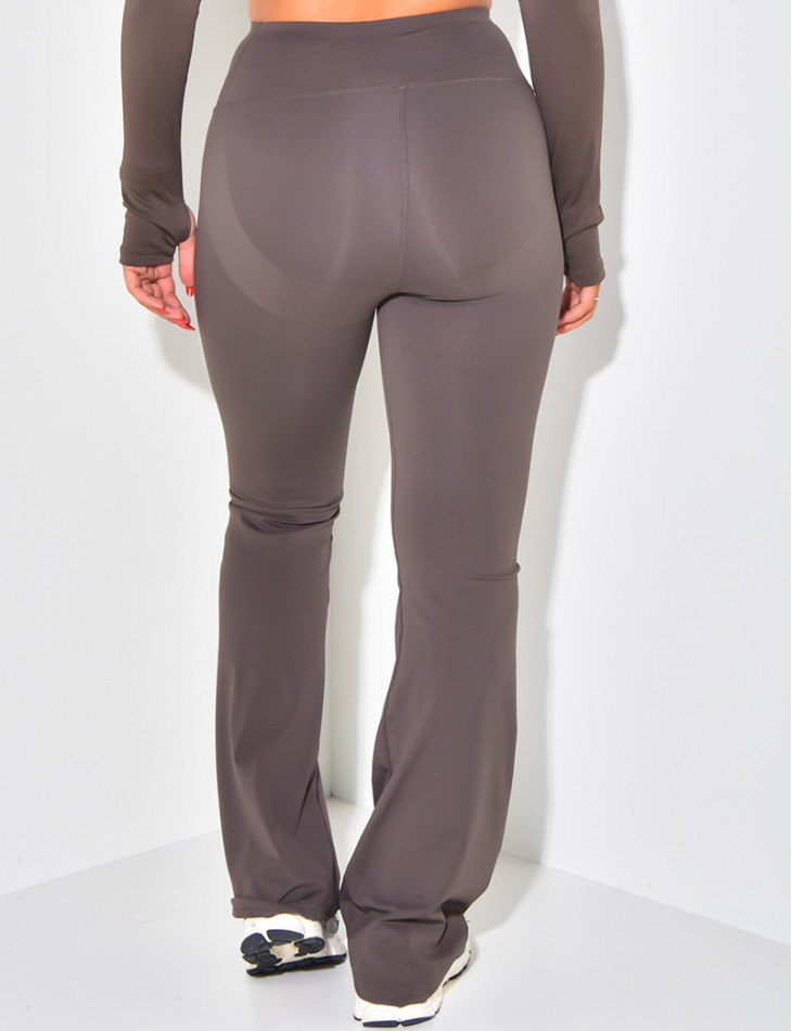 High waist flare sports trousers