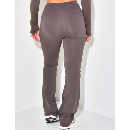 High waist flare sports trousers