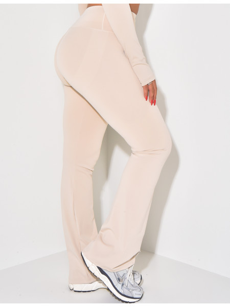 Pantalon de sport flare taille haute