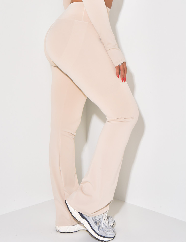 Pantalon de sport flare taille haute