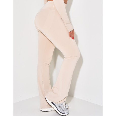 Pantalon de sport flare taille haute