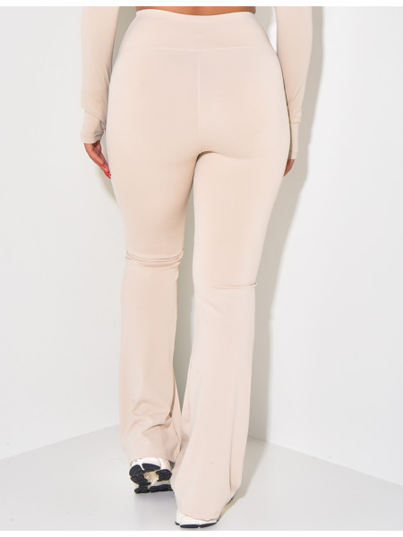 Pantalon de sport flare taille haute