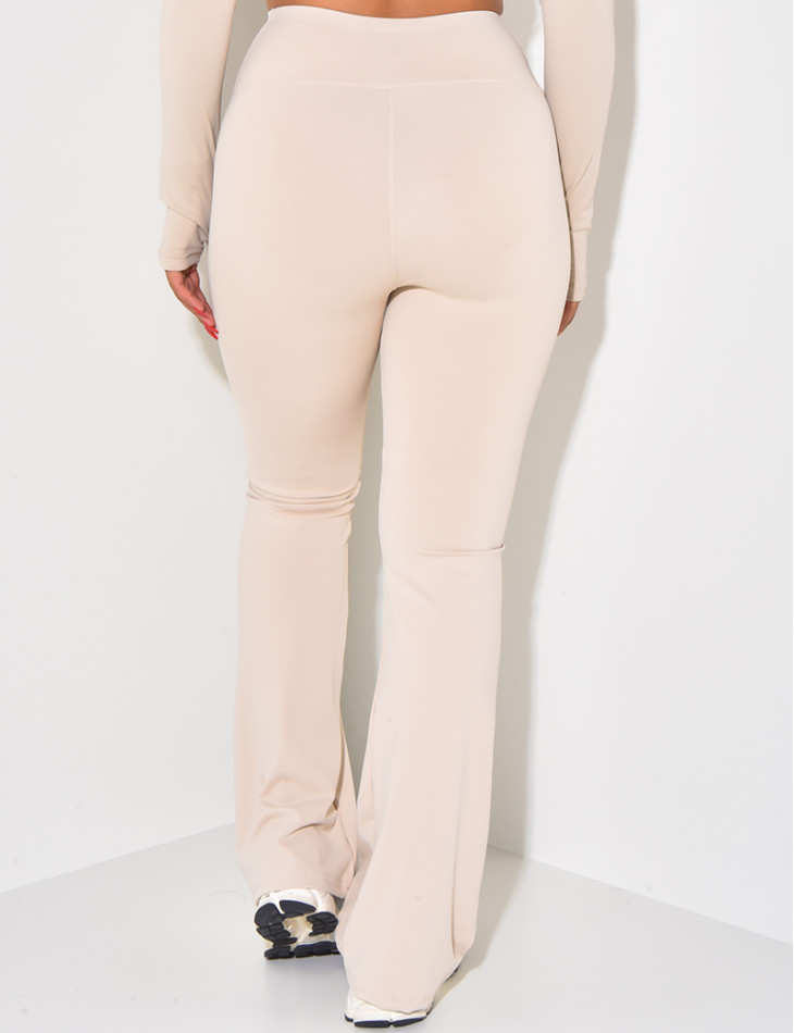 Pantalon de sport flare taille haute