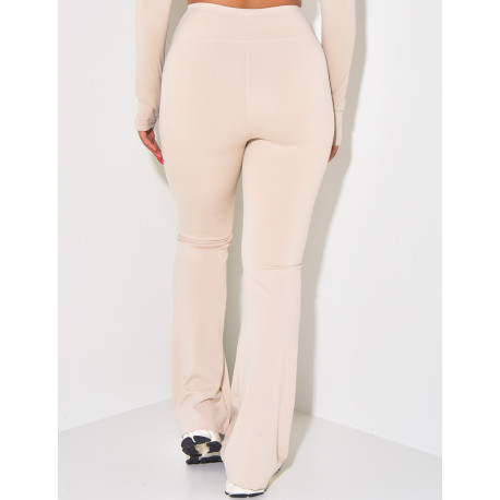 Pantalon de sport flare taille haute