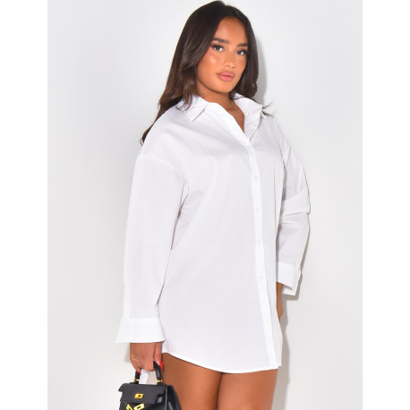 Oversize-Hemd basic mittellang