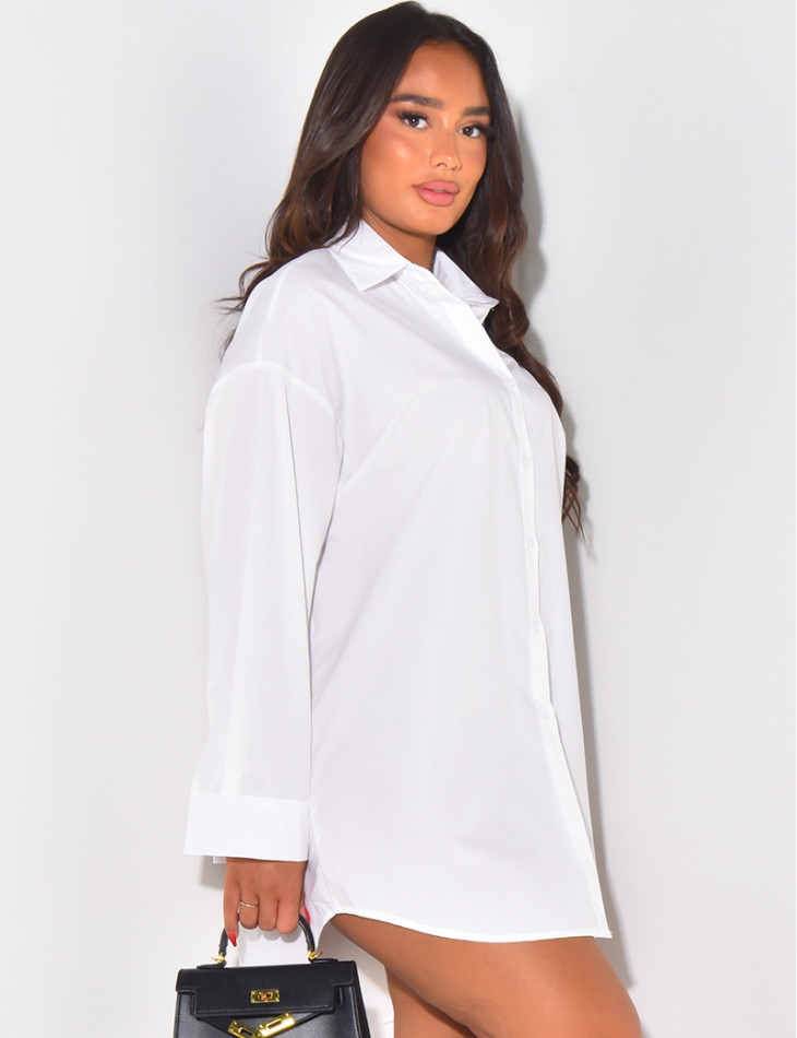 Oversize-Hemd basic mittellang