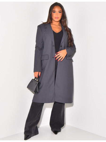 Lang- & Oversize-Blazer Boyfriend-Schnitt