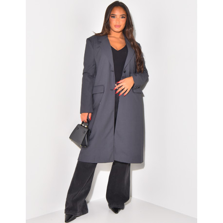 Lang- & Oversize-Blazer Boyfriend-Schnitt