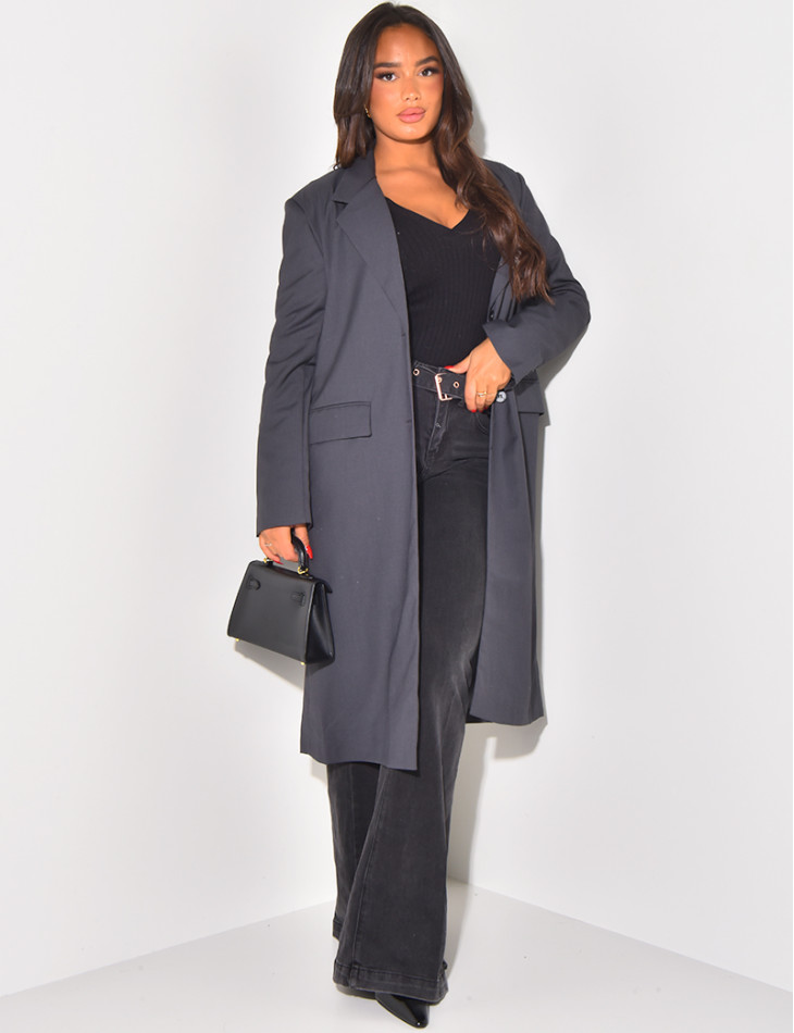 Lang- & Oversize-Blazer Boyfriend-Schnitt