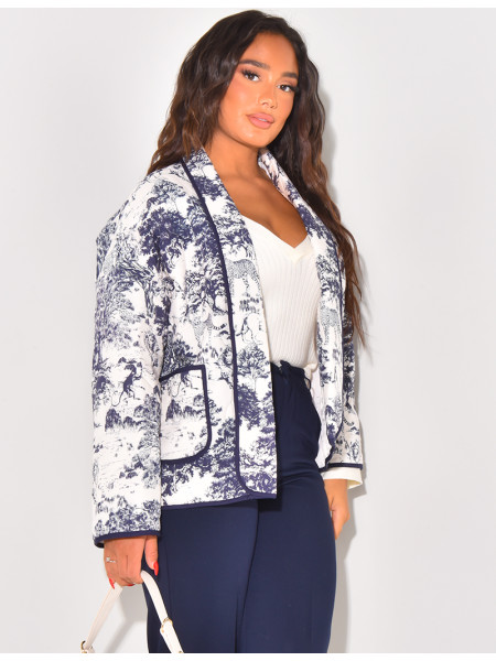 Gemusterte wasserdichte Jacke