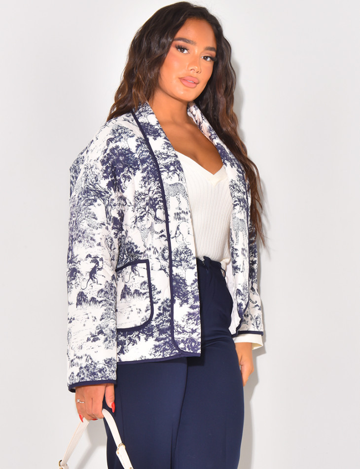 Gemusterte wasserdichte Jacke