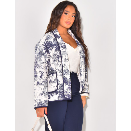 Gemusterte wasserdichte Jacke