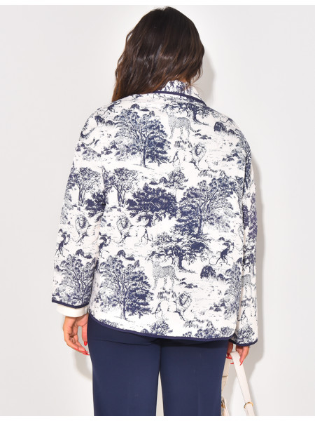 Gemusterte wasserdichte Jacke