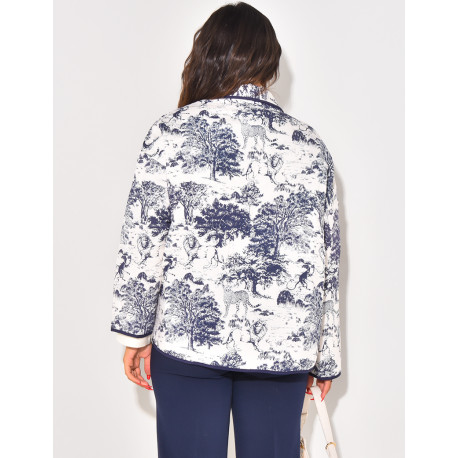 Gemusterte wasserdichte Jacke