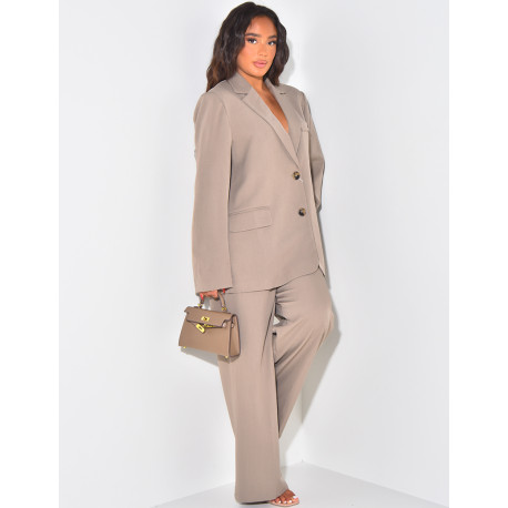 Pantalon de taille coupe droite à pinces