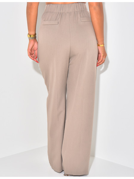 Pantalon de taille coupe droite à pinces