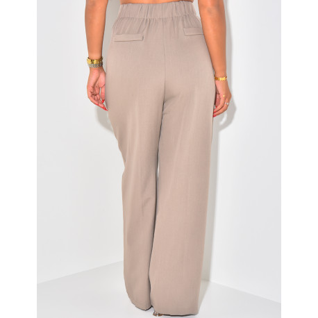 Pantalon de taille coupe droite à pinces