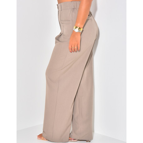 Pantalon de taille coupe droite à pinces