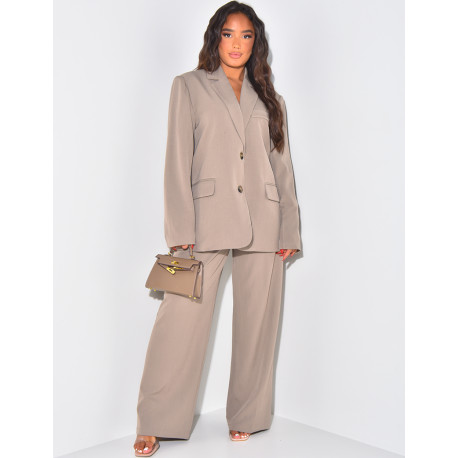 Pantalon de taille coupe droite à pinces