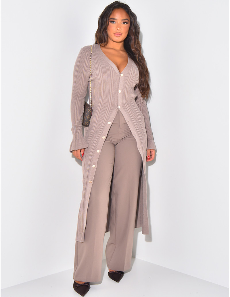 Lange Weste mit goldenen...