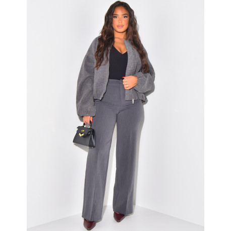 Kurze Bomberjacke aus Filz