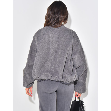 Kurze Bomberjacke aus Filz