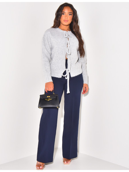 Pull tout doux à nouer sur l'avant