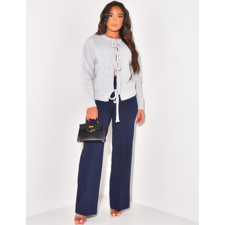 Pull tout doux à nouer sur l'avant