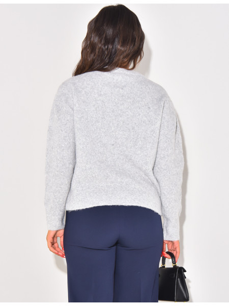 Pull tout doux à nouer sur l'avant