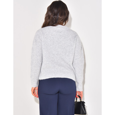 Pull tout doux à nouer sur l'avant