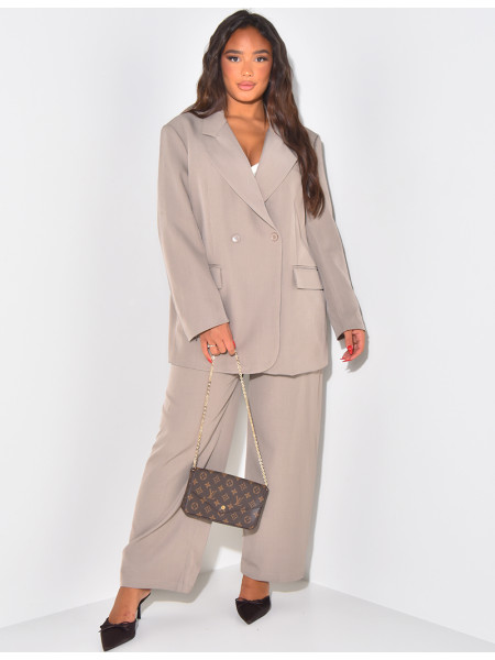 Blazer large à double boutonnières