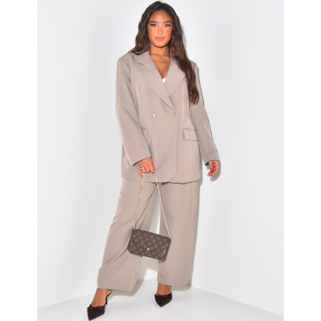 Blazer large à double boutonnières